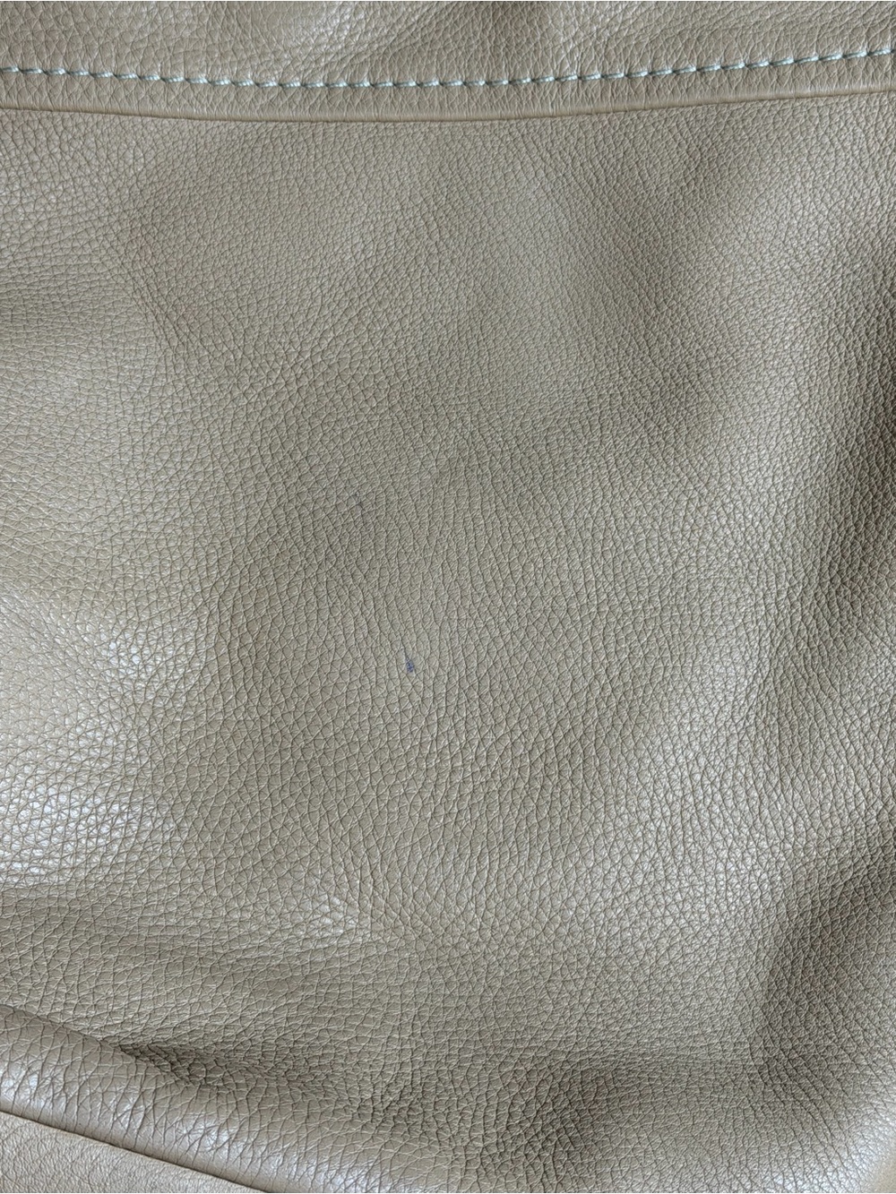 Prada Beige/Tan Pebbled Leather Hobo with Silver Rings - Picture 5 of 13